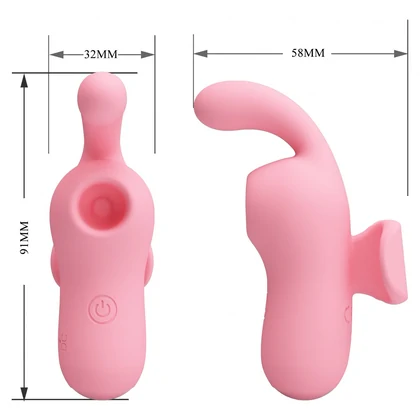 Finger Magic Fairy Suctor Clitoral Purtabil 10+10 Moduri Roz