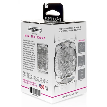 Fleshlight Quickshot Mia Malkova Compact 11 cm Transparent