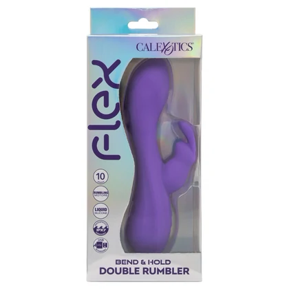 Flex Bend Hold Vibrator Dual 10 Moduri IPX7 Reîncărcabil Mov