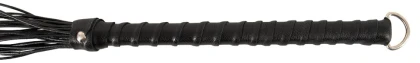 Flogger ZADO Din Piele 70 cm — Control Precis, Discret Negru
