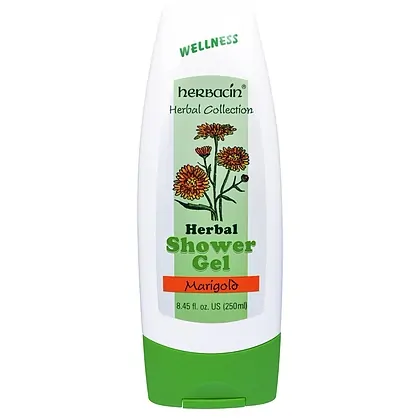 Gel duș și șampon, cu gălbenele, Herbacin, 250 ml