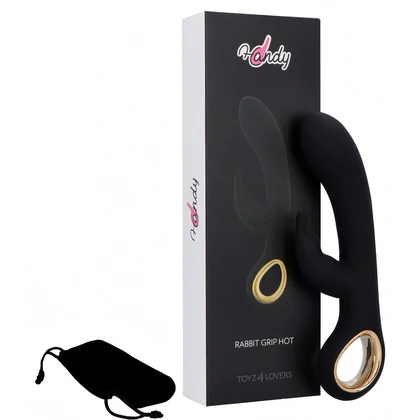 Grip Hot Rabbit Reîncărcabil cu încălzire și 10 Moduri Negru