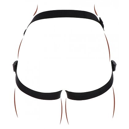 Ham Strap-On TOYJOY cu Gaură De Plăcere, Negru