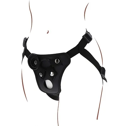 Ham Strap-On TOYJOY cu Gaură De Plăcere, Negru