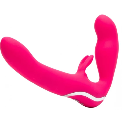Happy Rabbit Strapless Vibe Silicon Roz Reîncărcabil USB