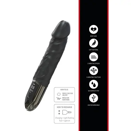 Hidden Desire Anal Power Vibrator Negru Reîncărcabil