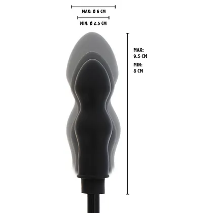 Hidden Desire Plug Inflabil Negru – Extindere 2.5–6 cm