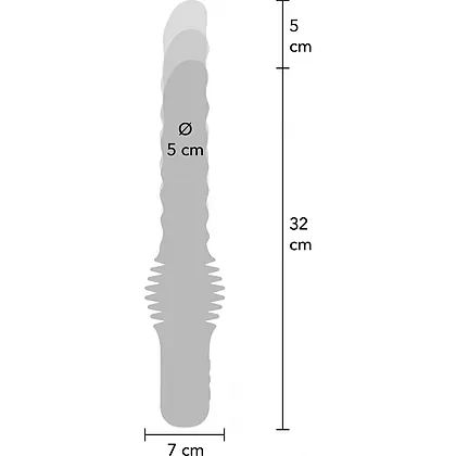 Hidden Desire Vibrator Anal cu Împingere Negru