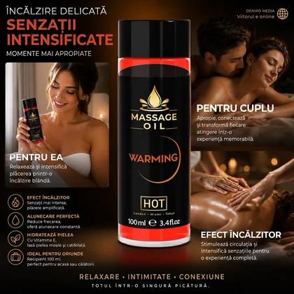 Hot Ulei De Masaj Warming 100 — 100 ml, Efect Încălzitor