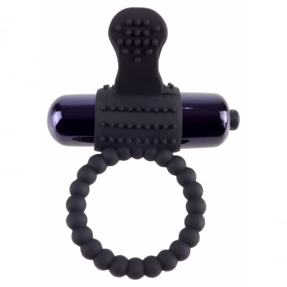 Inel cu Vibrații Fantasy C-Ringz pentru Erecție Fermă Negru