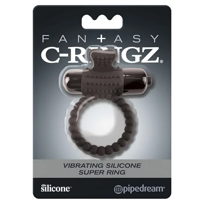 Inel cu Vibrații Fantasy C-Ringz Silicon Negru