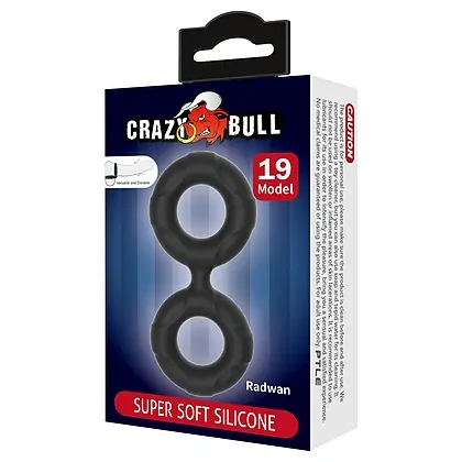 Inel Dublu Crazy Bull Radwan Model 19 Negru