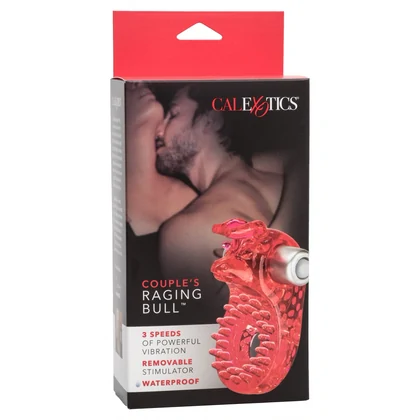 Inel Penis Cu Vibrații Couples Raging Bull Roșu