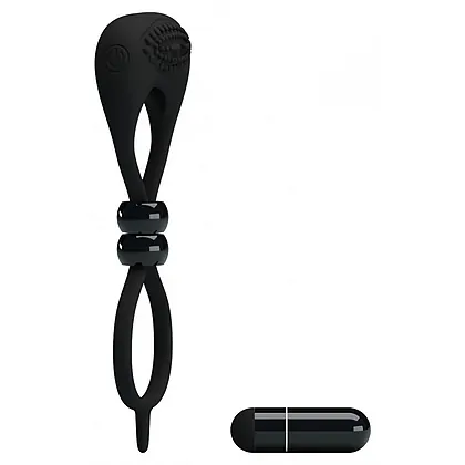 Inel Penis Cu Vibrații Pretty Love Locker Negru