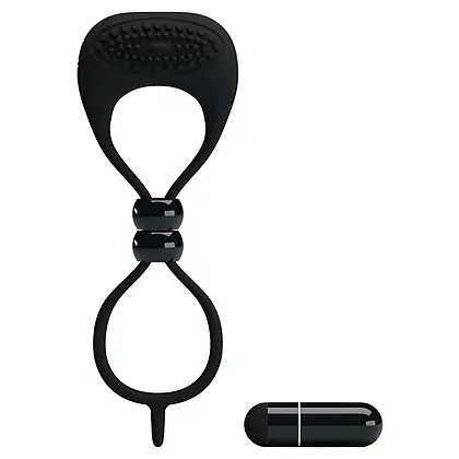 Inel Penis Cu Vibrații Pretty Love Locker Negru