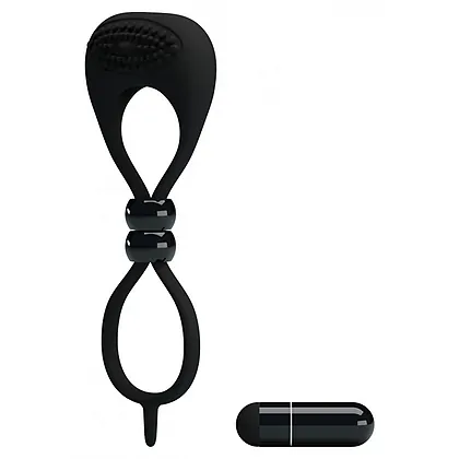 Inel Penis Cu Vibrații Pretty Love Locker Negru