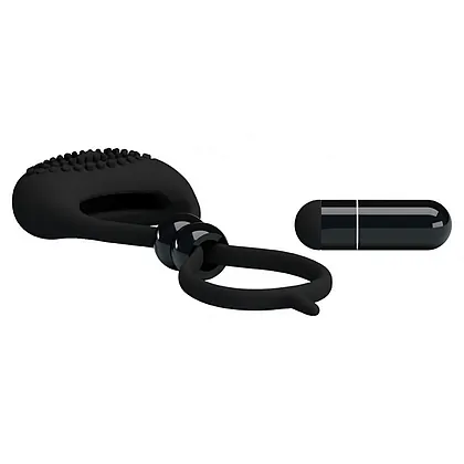 Inel Penis Cu Vibrații Pretty Love Locker Negru