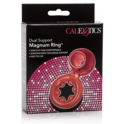 Inel Penis Dual Support Magnum Rosu