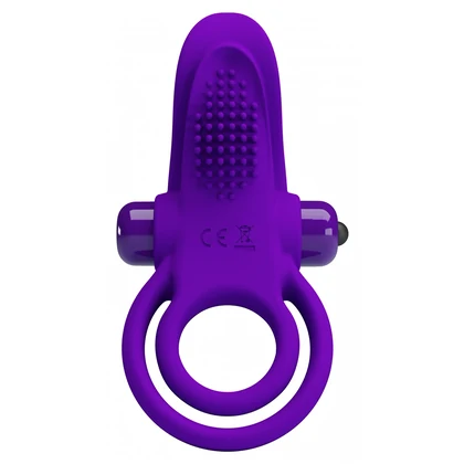 Inel Penis Pretty Love cu Stimulator de Clitoris Mov