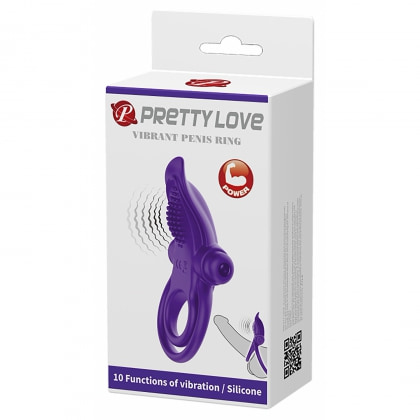 Inel pentru Penis Pretty Love cu Stimulator de Clitoris