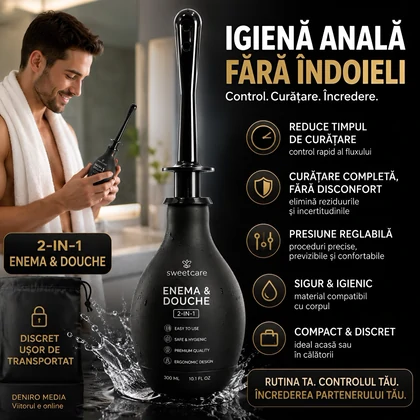 Irigator Anal Pentru Curățare Perfectă Negru