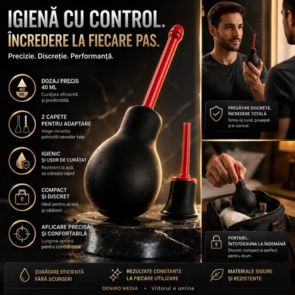 Irigator Rectal Syringe Negru