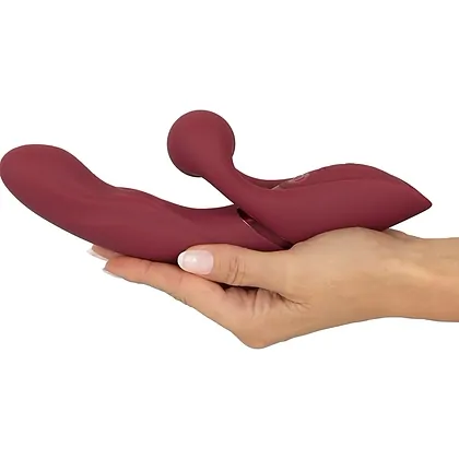 JAVIDA Rabbit 2-în-1 - 25 Moduri, 3 Motoare, Reîncărcabil Roșu