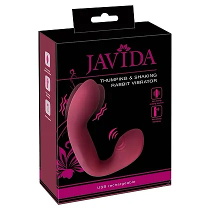 JAVIDA Thumping Shaking Rabbit 10 Moduri Turbo Roșu