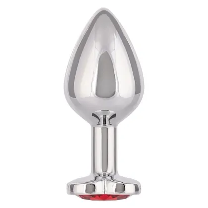 Jewel Large Ruby Heart Plug Rosu