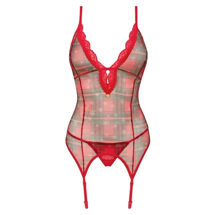 Corset Obsessive Jollymore Roșu XL-2XL