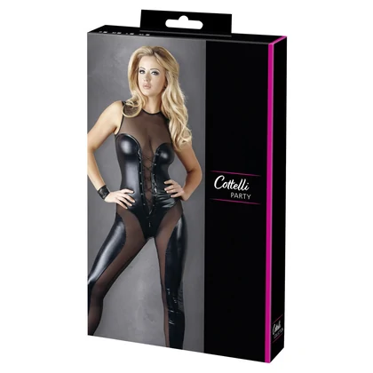 Jumpsuit Cottelli Collection Wetlook Negru S