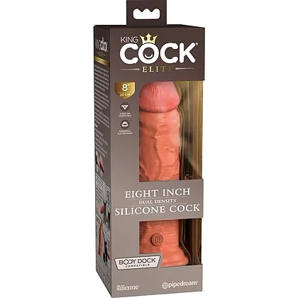KCE 8 Dildo silicon Dual-density Tan, Ventuză Puternică