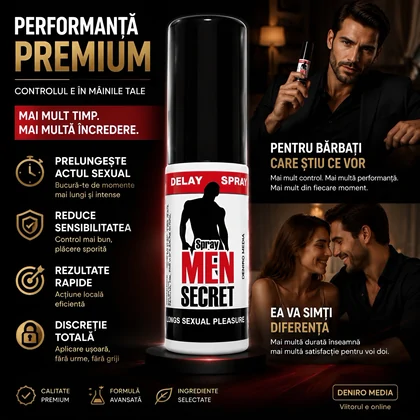 Pachet Spray Ejaculare Precoce Men Secret 15ml + Special Cleaner Love Toys 50ml