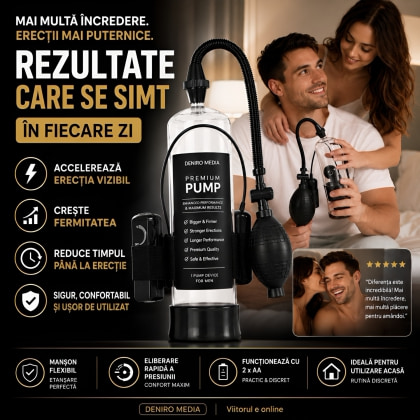 Kit de Mărire și Fermitate cu Pompă pentru Penis