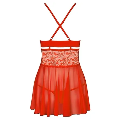 Lenjerie Babydoll Obsessive 838-BAB Roșu 2XL