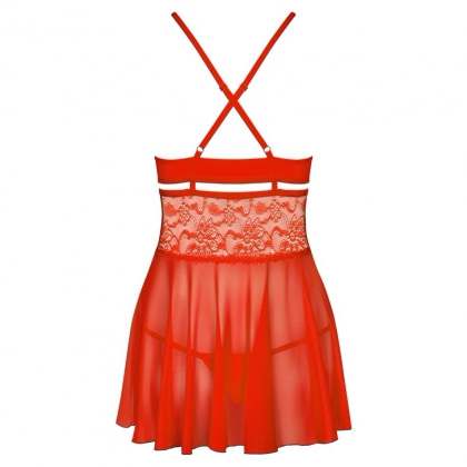 Lenjerie Babydoll Obsessive 838-BAB Roșu L-XL