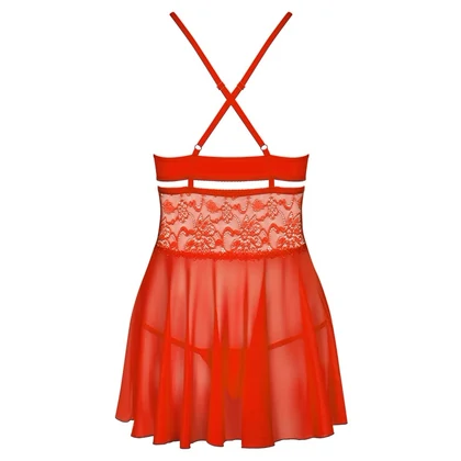 Lenjerie Babydoll Obsessive 838-BAB Roșu S-M