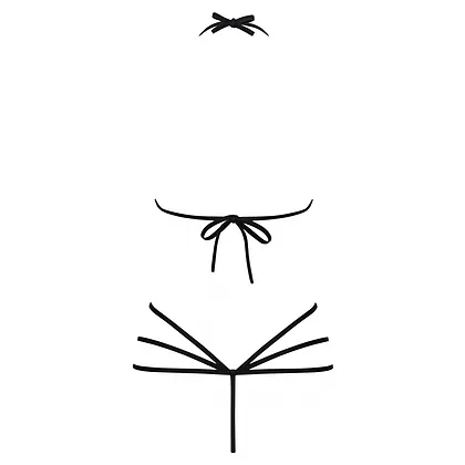 Lenjerie De Corp Obsessive Servitoare Negru S-M