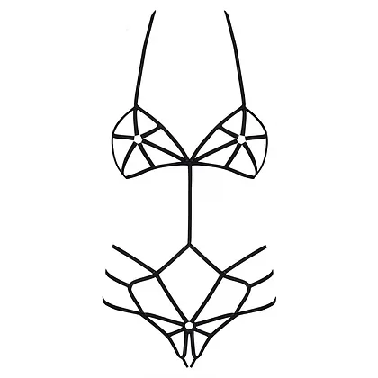 Lenjerie De Corp Obsessive Servitoare Negru S-M