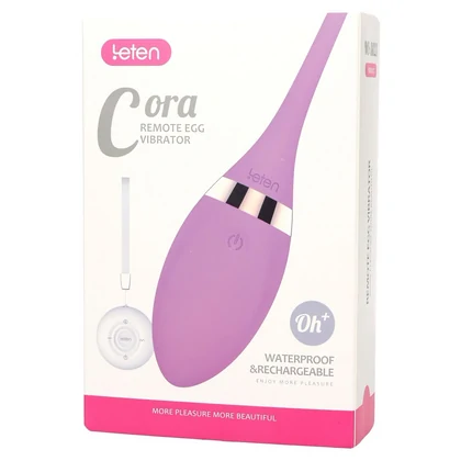 Leten Cora Ou Vibrator Reîncărcabil cu Telecomandă Discret Mov