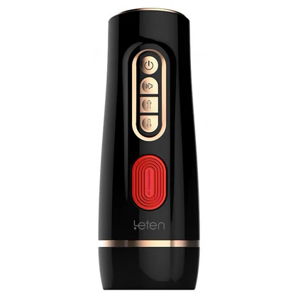 Leten Masturbator Electric 10 Viteze cu Mod Scurgere Negru