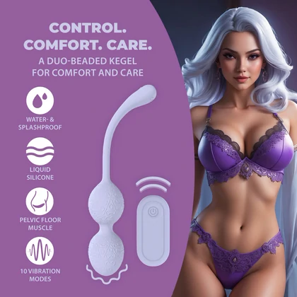 Loveline Kegel Vibrant — 10 Funcții, Reîncărcabil, Discret Mov