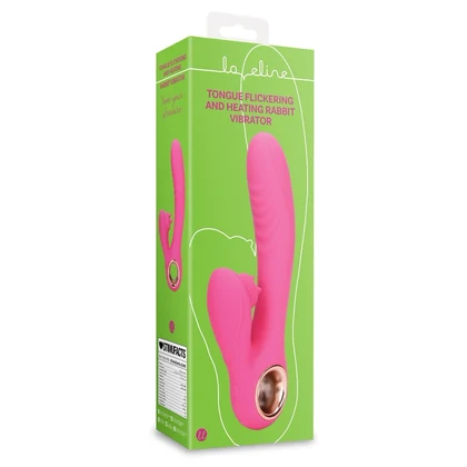 Loveline Rabbit Heat – Limbă Oscilantă, încălzire 13.5 cm Roz