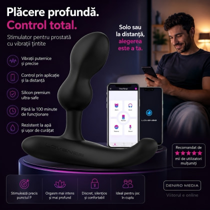 Vibrator Prostatic Lovense Edge 2 pentru Prostată și Perineu