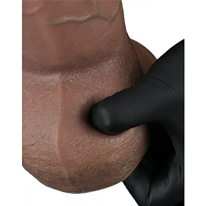 Lovetoy Dildo 25cm Silicon Dublu Strat cu Ventuză Maro