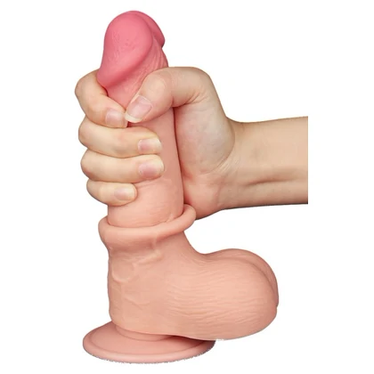 LoveToy Dildo cu Piele Mobilă Realist 19cm