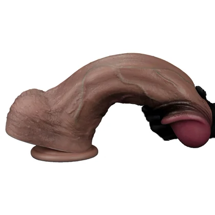 Lovetoy Dildo Dual-Layer XXL 33 cm – Realist, 7.6 cm Maro