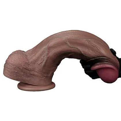 Lovetoy Dildo Dual-Layer XXL 33 cm – Realist, 7.6 cm Maro