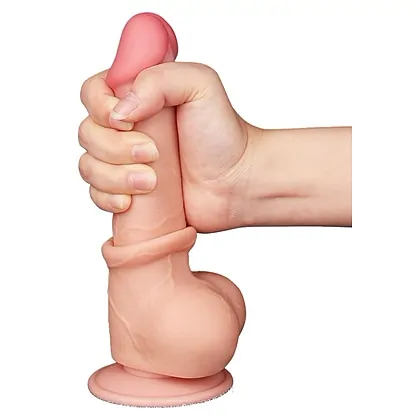 LoveToy Dildo Piele Mobilă 19cm cu Ventuză