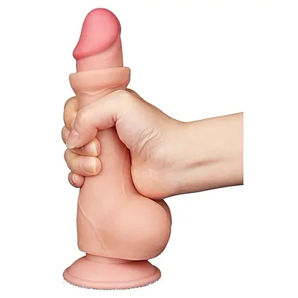 LoveToy Dildo Piele Mobilă 19cm cu Ventuză